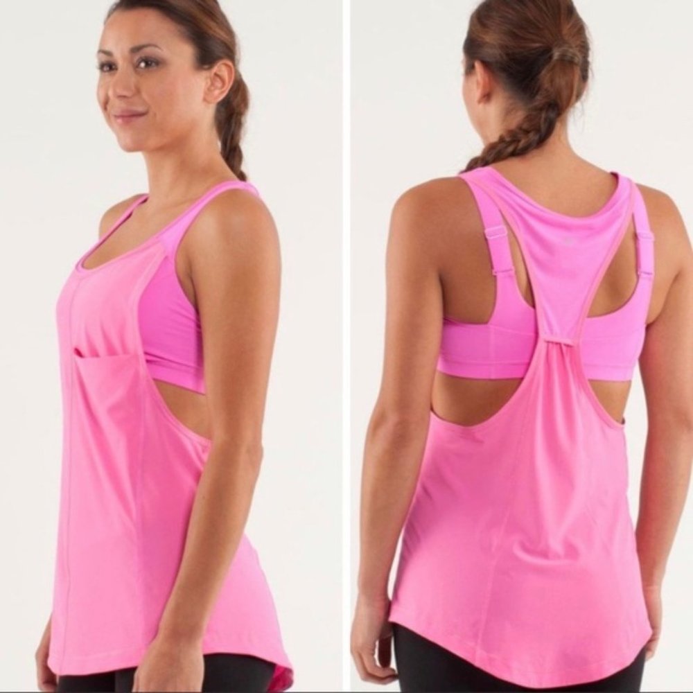 Lululemon Run | For Your Money Tank | Pow Pink | Size 4